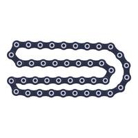 Bike chain forming abstract shape on white background vector