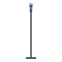 Tall microphone stand with microphone for public speaking and singing vector