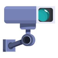 Modern security camera recording on white background vector