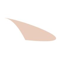 Minimalist beige shape flowing upwards on white background vector