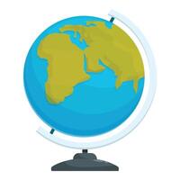 Blue world globe showing africa rotating on its axis vector