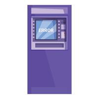 Atm showing error message on the screen vector
