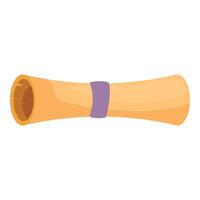 Tied old paper scroll is containing important information vector