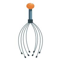 Metal head massager tool with handle for body relaxing vector