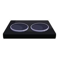 Modern induction cooker panel with touch control buttons vector