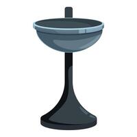Large standing ashtray for use in public areas vector