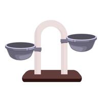 Balance scale comparing weight showing equilibrium vector