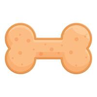 Crunchy dog bone lying on a white background vector
