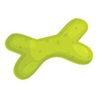 Green bacteria or virus floating, showing concepts of disease, infection, and germs vector