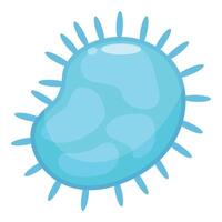Virus with spikes is spreading and infecting a body vector
