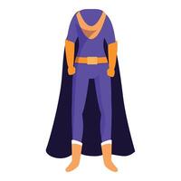 Superhero costume standing with clenched fists ready for action vector
