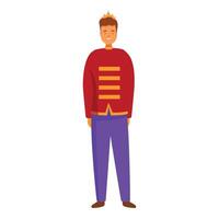 Man in a circus tamer costume is smiling vector