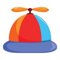 Colorful propeller beanie hat spinning and creating fun vector