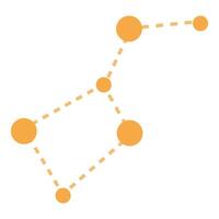 Constellation of connected dots representing global network vector