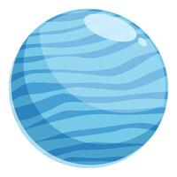 Blue planet from solar system on a white background vector