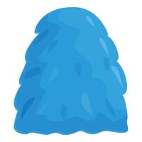 Blue wavy bush growing isolated on white background vector