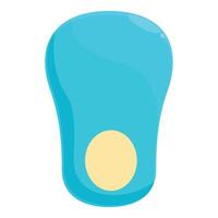 Blue cell with nucleus showing anatomy for science textbook vector