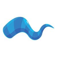 Simple blue abstract shape flowing and waving vector