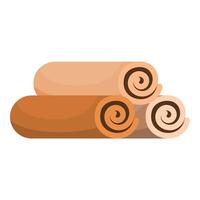 Three cinnamon sticks forming a triangle shape vector