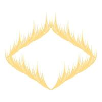 Golden wheat frame forming a rhombus shape with copy space vector