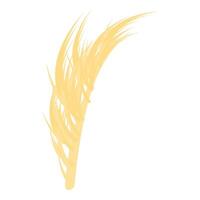 Single stalk of wheat with a white background vector