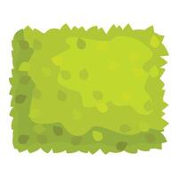 Top view green bush with leaves growing on it vector