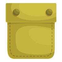 Khaki pocket with buttons is attached to some clothes vector