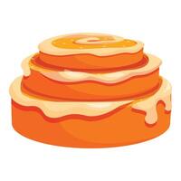Delicious carrot cake with layers of moist sponge and creamy icing vector