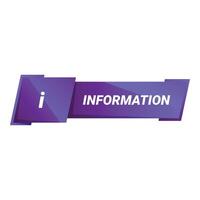 Information button showing important facts and details vector