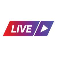 Live stream symbol showing live broadcast or breaking news vector