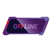Futuristic offline screen showing streamer not streaming vector