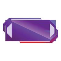 Purple and red geometric shape forming a modern abstract banner vector