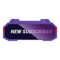 New subscriber announcement showing increasing followers and viewers vector