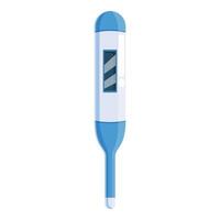 Digital medical thermometer showing high temperature vector