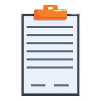 Clipboard holding blank document with lines representing planning and organization vector