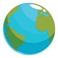 Planet earth showing continents and oceans vector