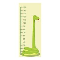 Cartoon snake measuring its height, showing how tall it is vector