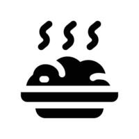 rice bowl icon. glyph icon for your website, mobile, presentation, and logo design. vector