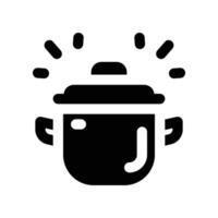 cooking pot icon. glyph icon for your website, mobile, presentation, and logo design. vector