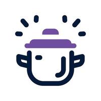 cooking pot icon. glyph icon for your website, mobile, presentation, and logo design. vector