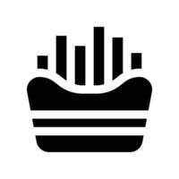 french fries icon. glyph icon for your website, mobile, presentation, and logo design. vector