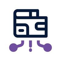 digital wallet icon. dual tone icon for your website, mobile, presentation, and logo design. vector