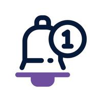 notification icon. dual tone icon for your website, mobile, presentation, and logo design. vector