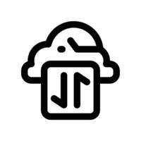cloud storage icon. line icon for your website, mobile, presentation, and logo design. vector