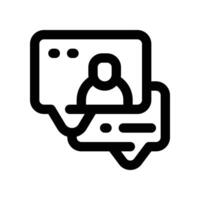 message icon. line icon for your website, mobile, presentation, and logo design. vector