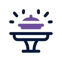 dinner table icon. glyph icon for your website, mobile, presentation, and logo design. vector