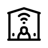 work from home icon. line icon for your website, mobile, presentation, and logo design. vector