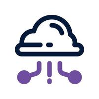 cloud computing icon. dual tone icon for your website, mobile, presentation, and logo design. vector