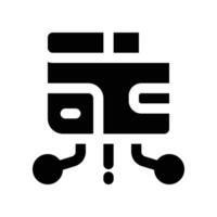 digital wallet icon. glyph icon for your website, mobile, presentation, and logo design. vector