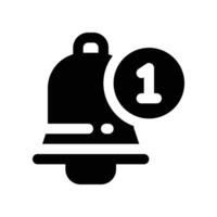 notification icon. glyph icon for your website, mobile, presentation, and logo design. vector